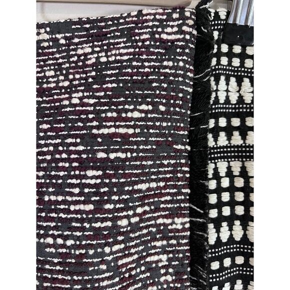 Loft Chic Animal Print Skirt 10 Black Tweed Indie Hippie Edgy Urban Western 80s - Picture 4 of 10